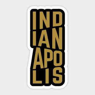 Indianapolis City Typography Sticker